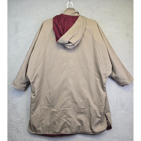 Vintage Foxrun Spring Light Trench Coat Womens L Pleated Professor Academia - Picture 12 of 16